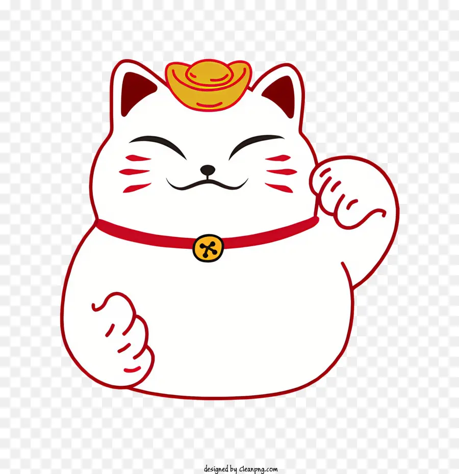 Chat De Dessin Animé，Chat Porte Bonheur PNG