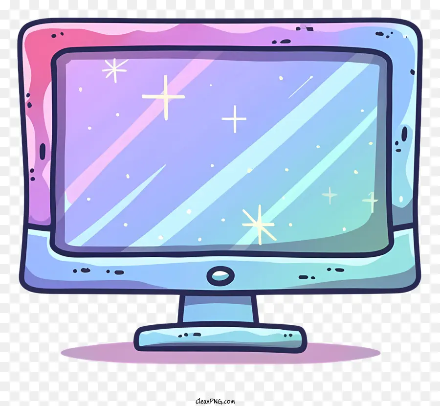 L'écran De L'ordinateur，Coloré étoiles PNG
