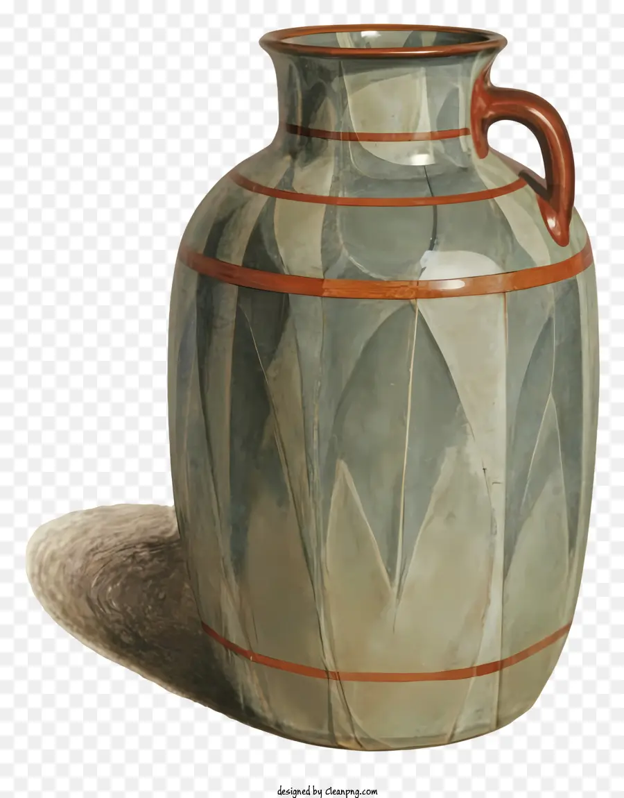 Grand Vase Bleu Et Vert，Vase PNG