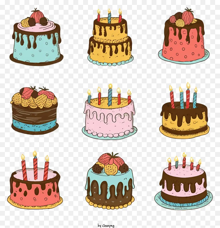 Les Gâteaux D'anniversaire，Les Gâteaux Au Chocolat PNG