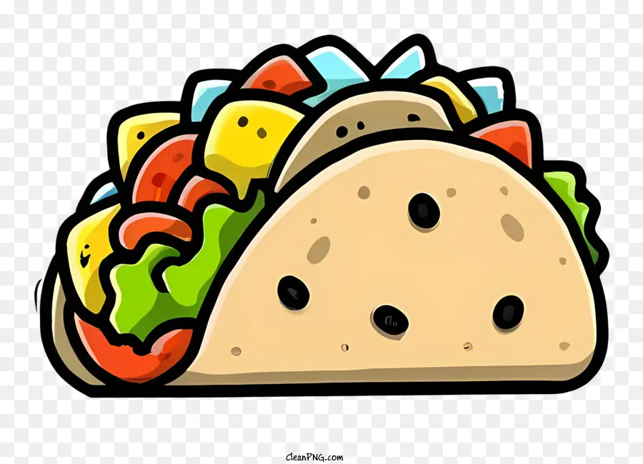 Tacos De Dessin Animé，Tacos PNG