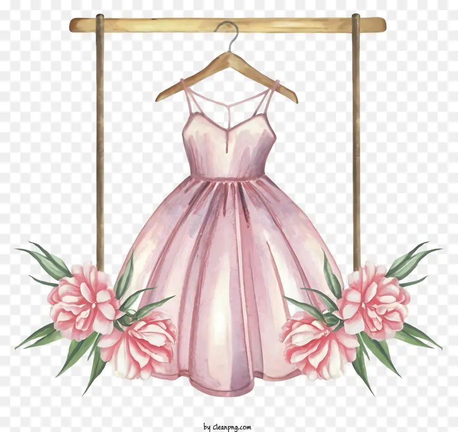 Robe Rose，Vêtements En Rack PNG