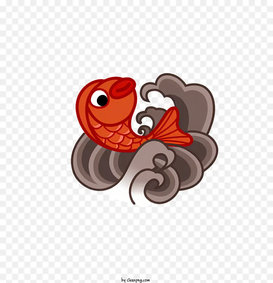 Illustration De Dessin Animé，Poisson PNG