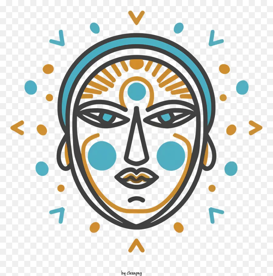 Visage Masqué，Turban PNG