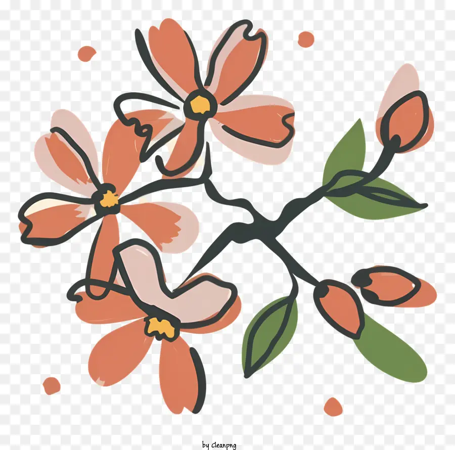 Fleurs，Des Fleurs D'orange PNG