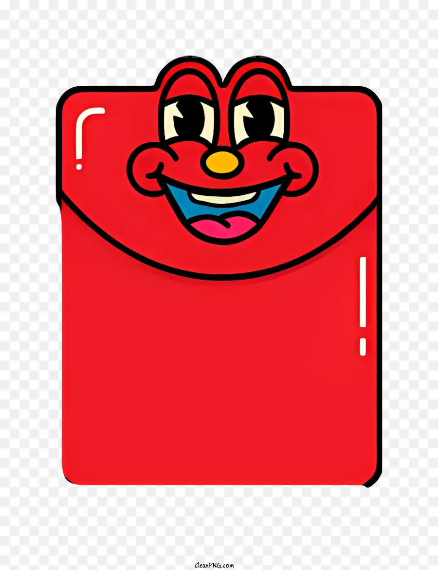 Enveloppe Rouge，Souriant PNG