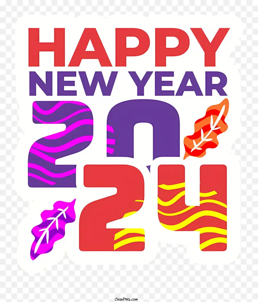 Bonne Et Heureuse Année，Design Stylisé PNG