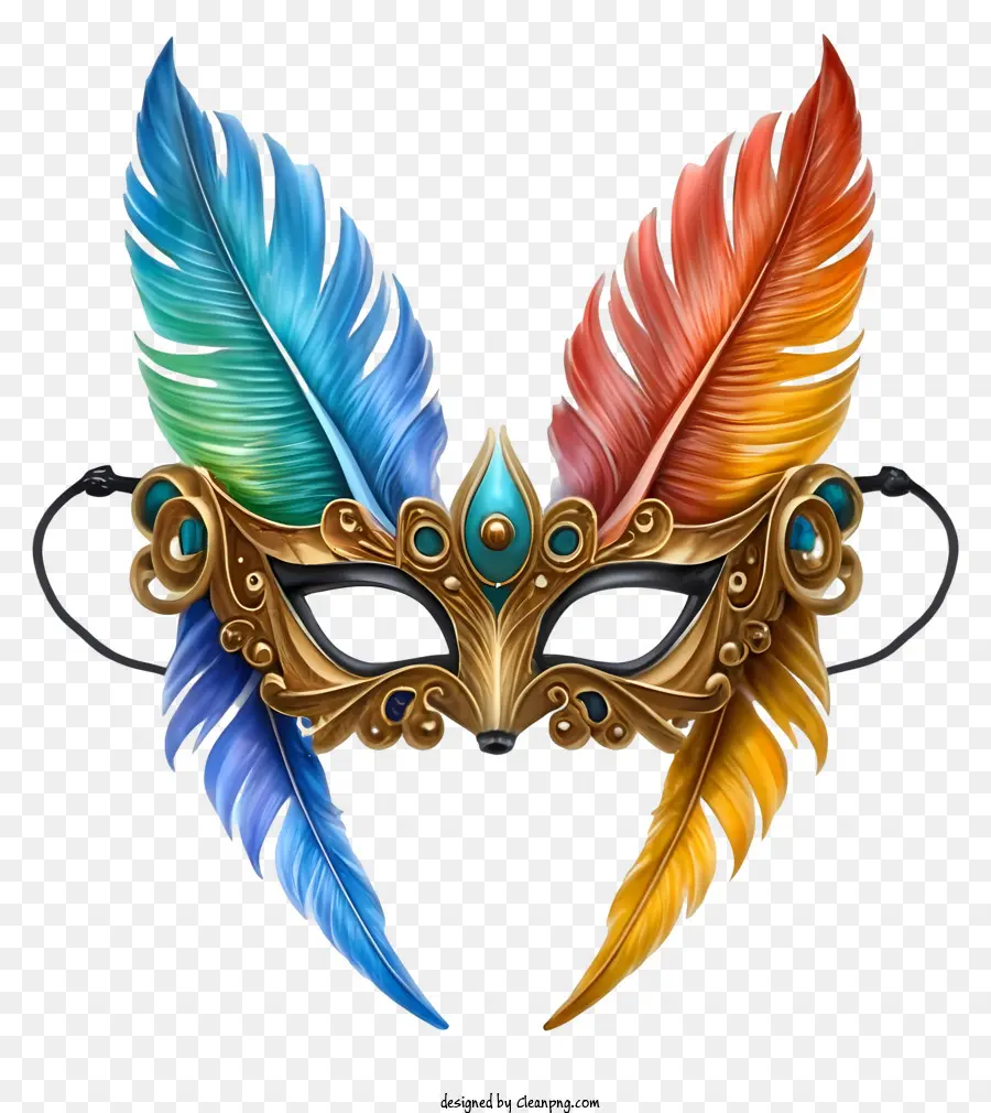 Masque Coloré，Plumes PNG