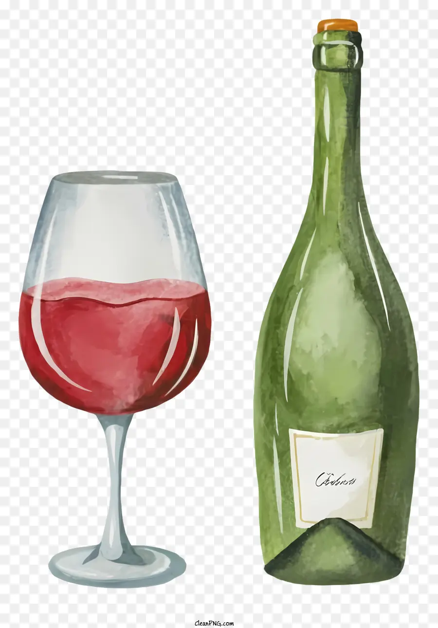 Verre à Vin，Bouteille De Vin PNG