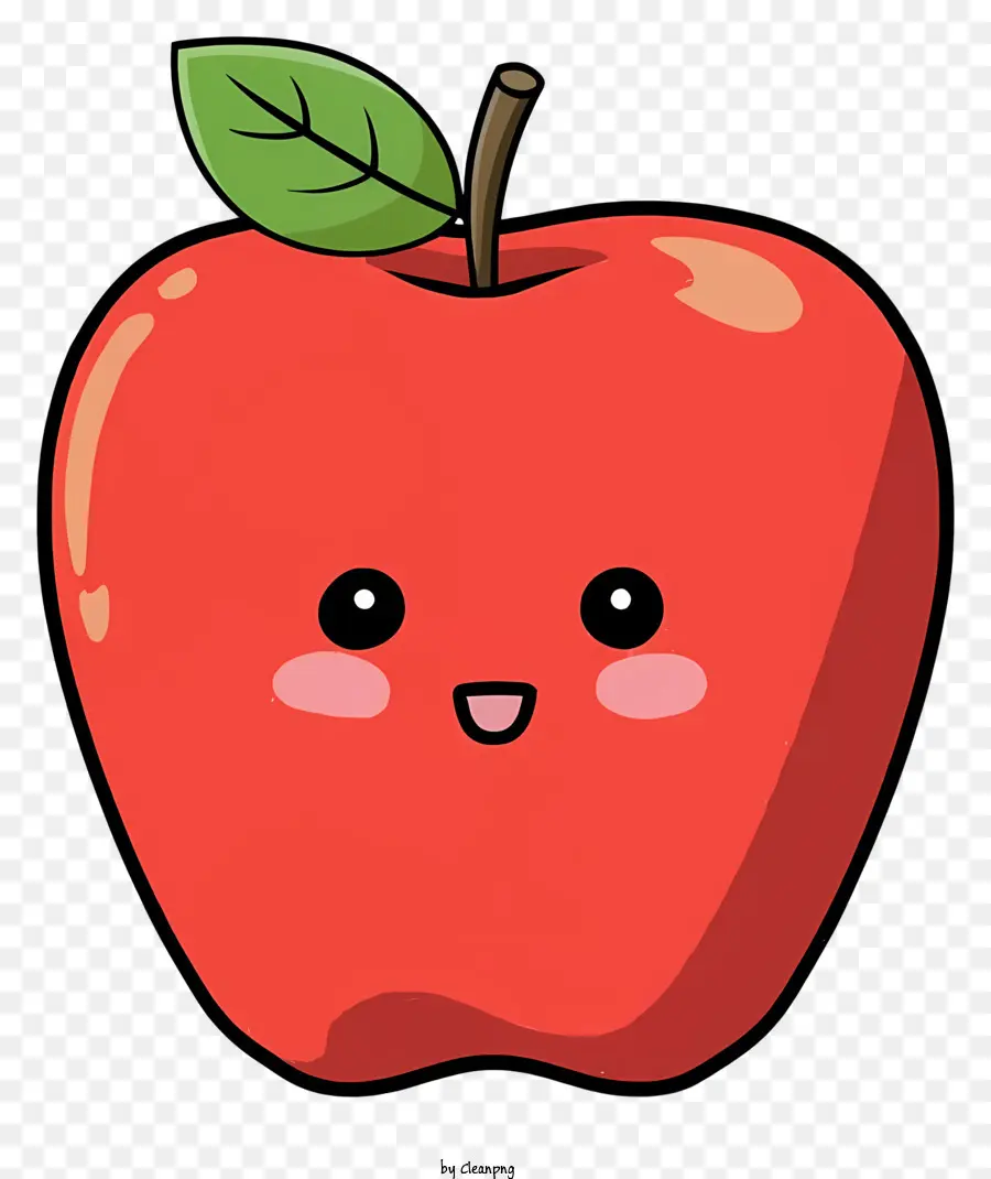 Pomme Rouge，Souriant Apple PNG