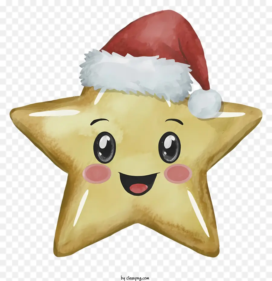 Chapeau De Père Noël，Étoile Avec Bonnet De Noel PNG