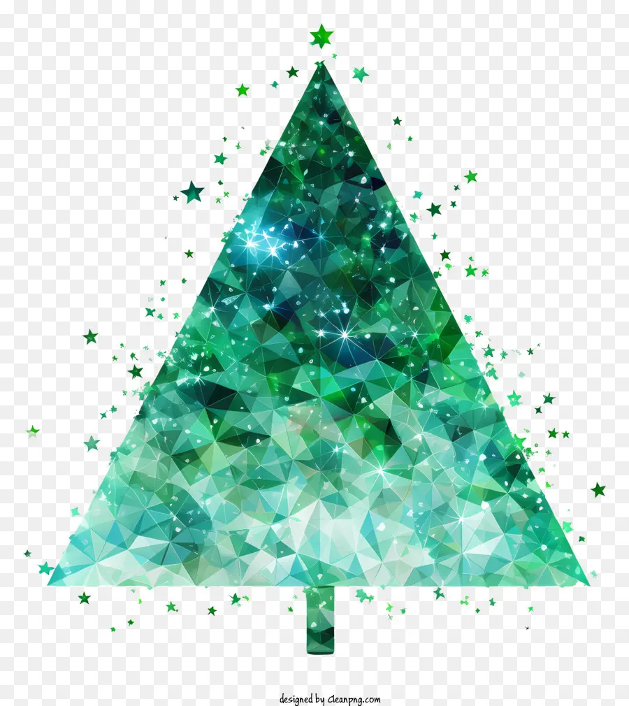 Arbre De Noël，Arbre De Noël Géométrique PNG