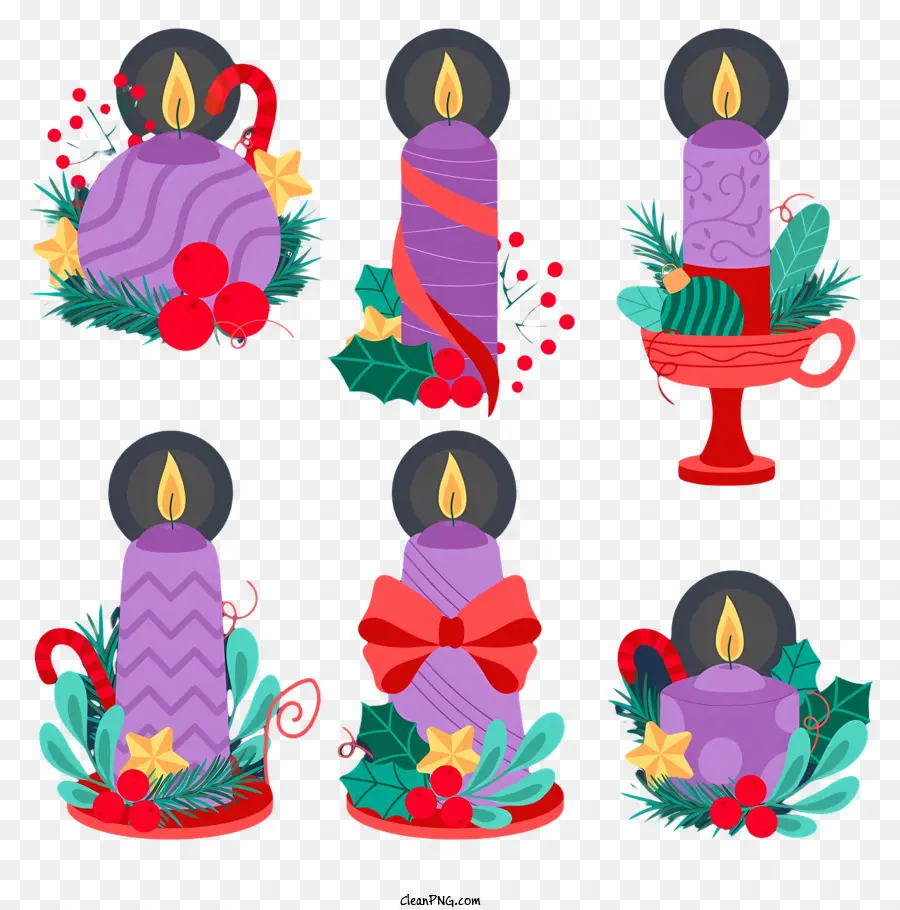 Bougies Décoratives，Bougies De Vacances PNG