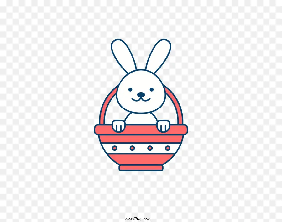 Lapin De Dessin Animé，Lapin Dans Le Panier PNG