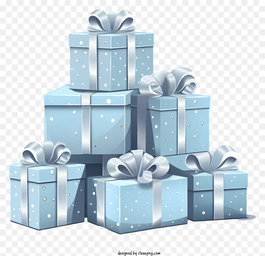 Boîtes Cadeau，Coffre Cadeaux Bleus PNG
