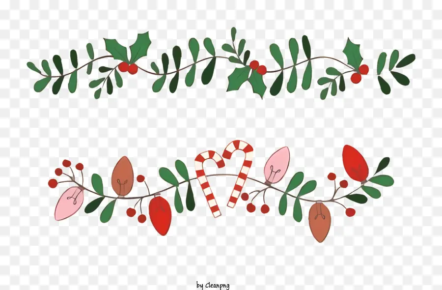 Bannière De Noël，Verdure PNG