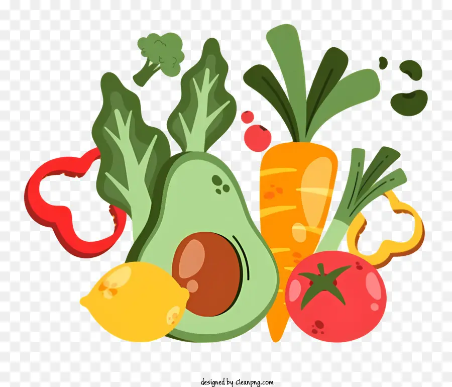 De Fruits Et De Légumes，Salade Saine PNG