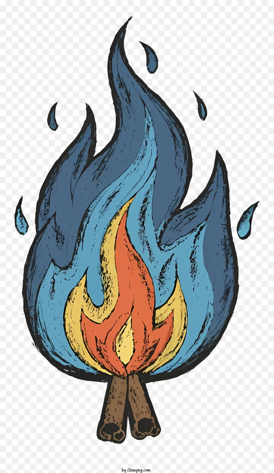 Feu De Camp，Flamme Bleue PNG