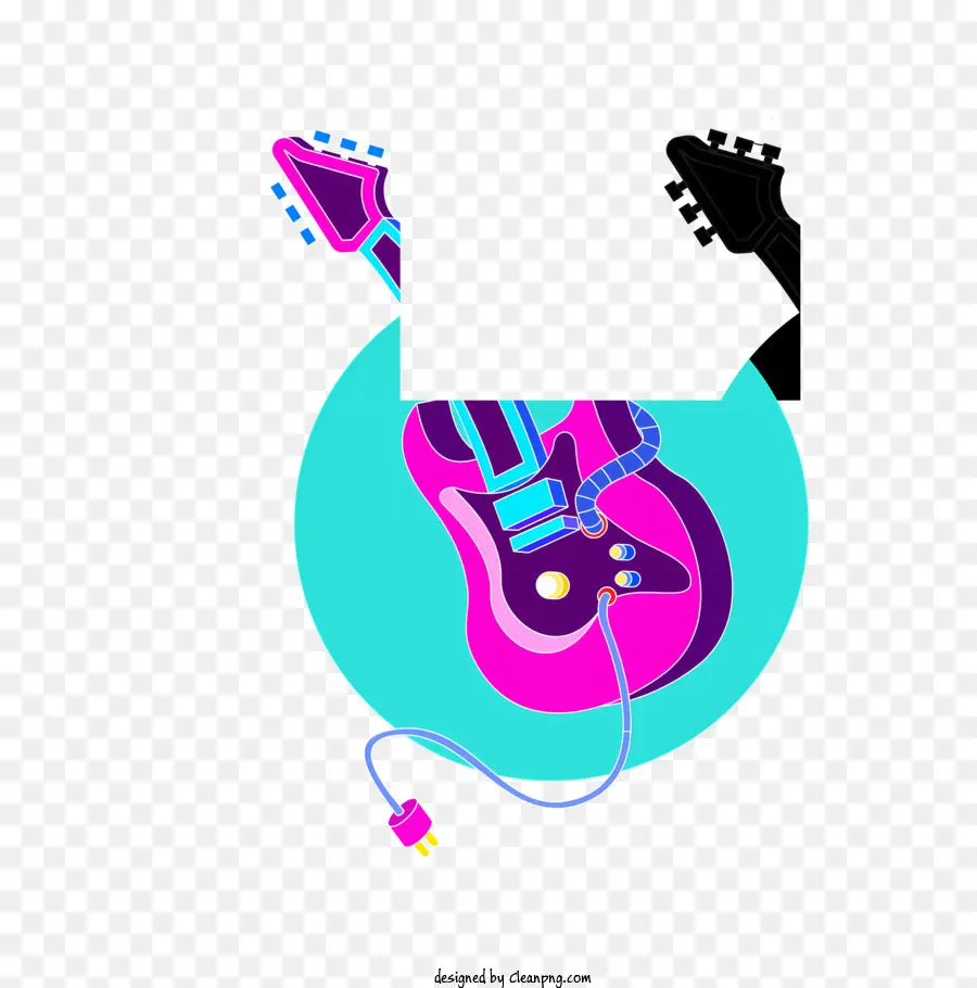 Guitare Rose，Guitare électrique PNG