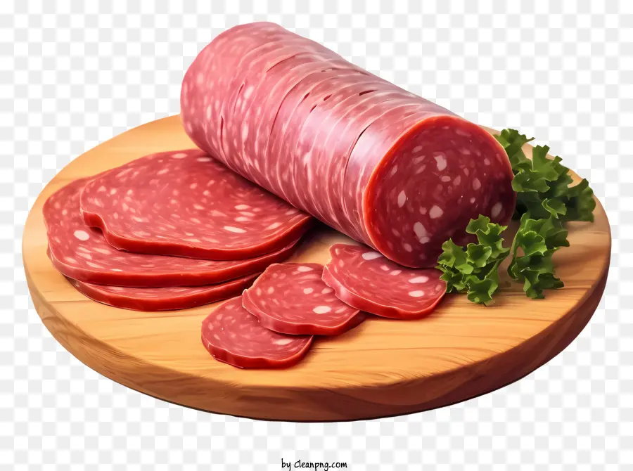 Planche à Découper En Bois，Salami PNG