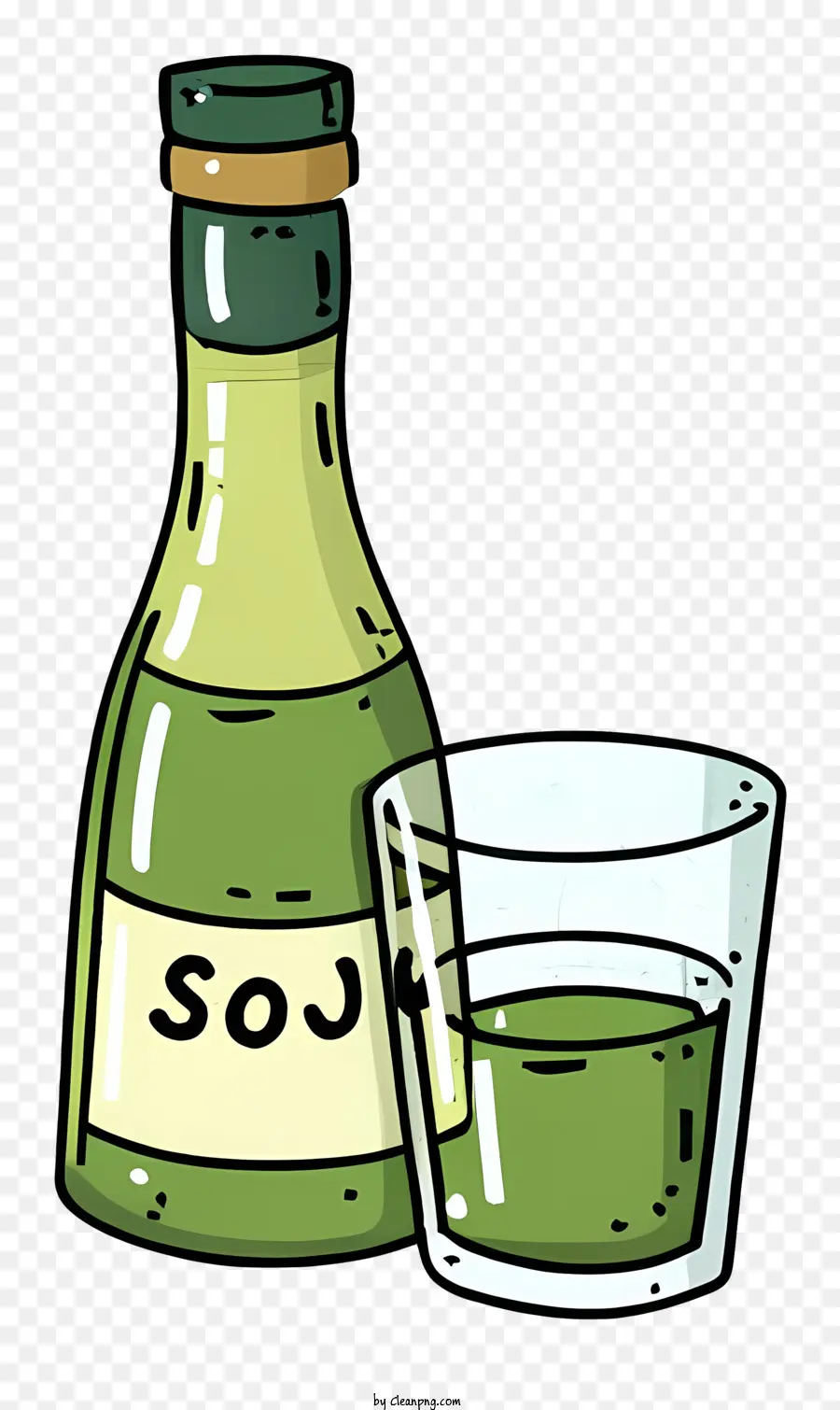 Bouteille De Saké，Verre De Saké PNG