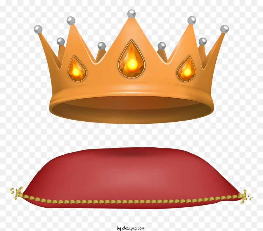 Couronne D'or，Couronne Sur Oreiller PNG