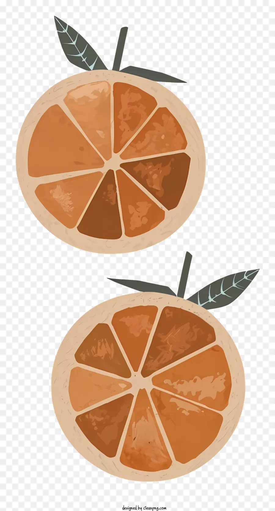 Tranches D'orange，Fruit Coupé En Deux PNG