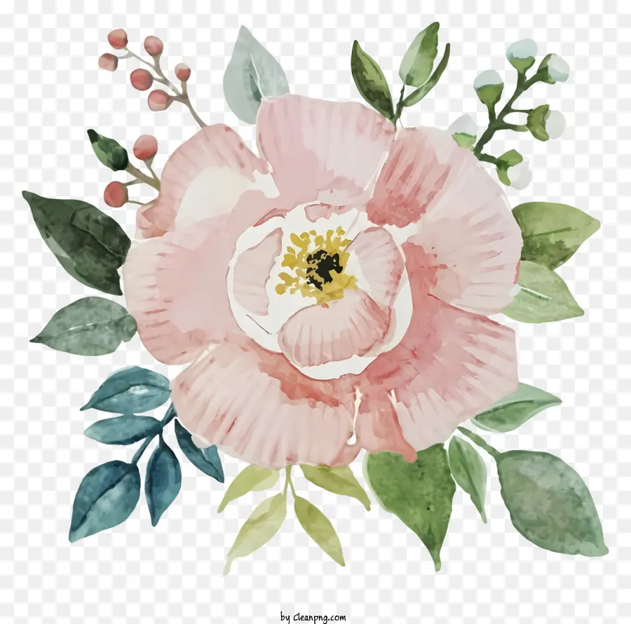 Peinture à L'aquarelle，Fleur PNG