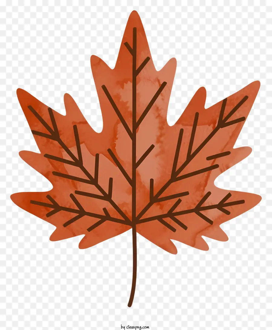 Peinture à L'aquarelle，Feuille D'automne PNG