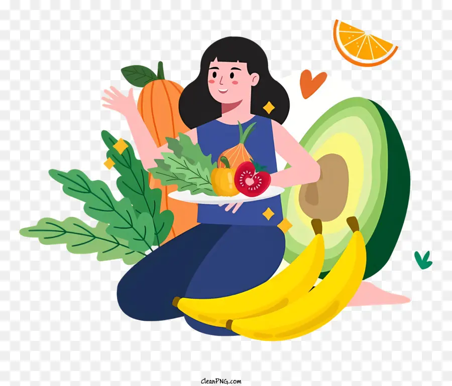 Les Fruits Et Les Légumes，Illustration De Dessin Animé PNG
