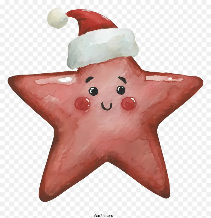 Étoile De Mer，Étoile Avec Bonnet De Noel PNG