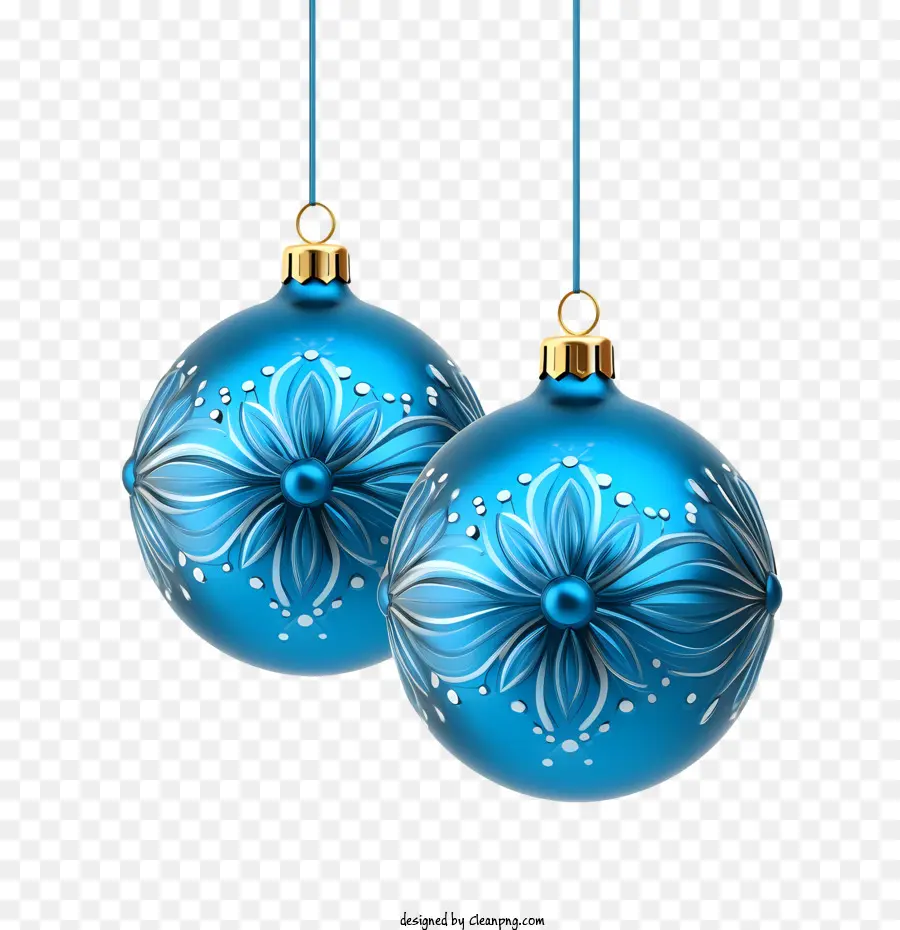 Boule De Noël，Ornements Bleus PNG