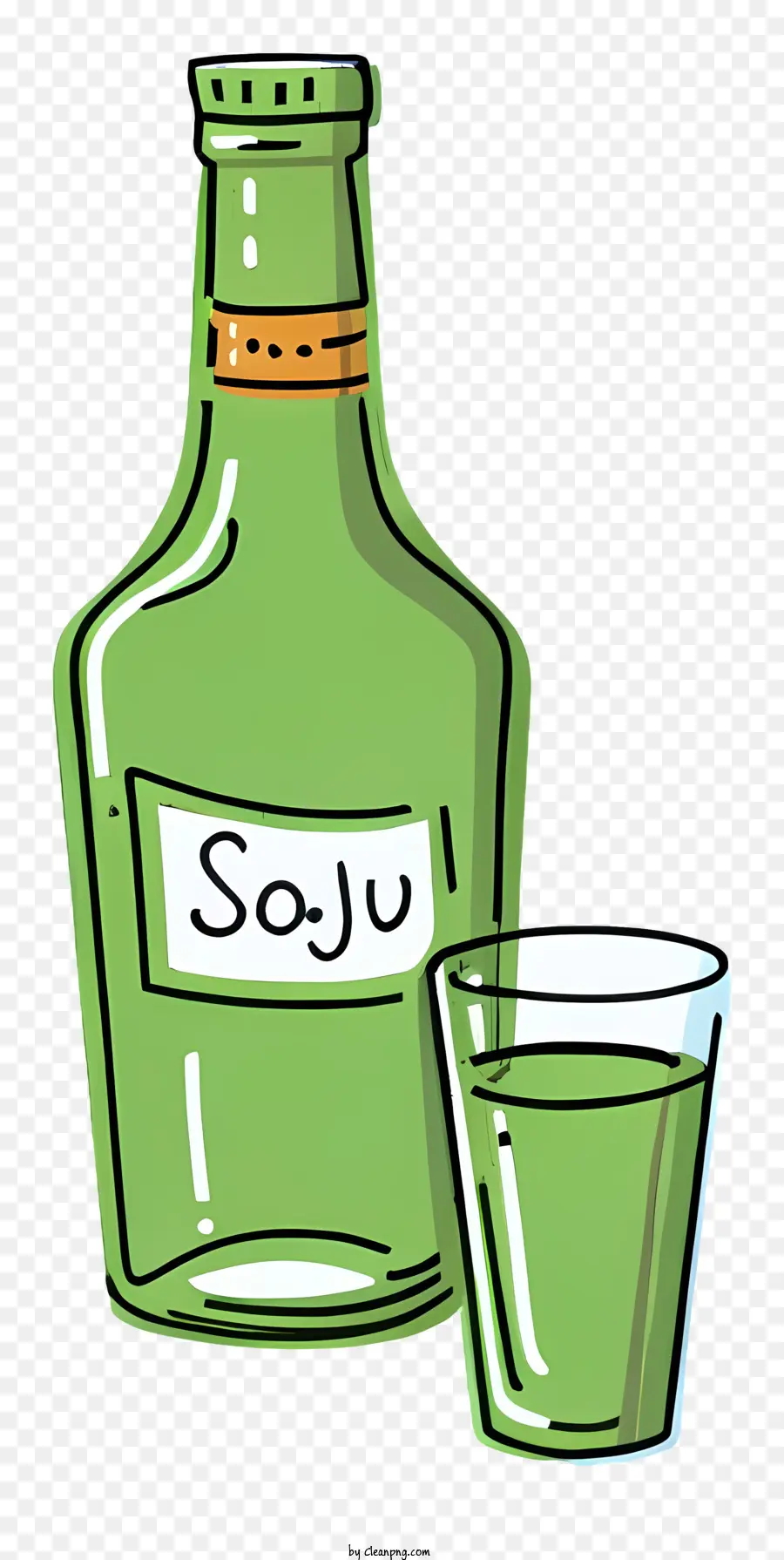 Verre，Bouteille De Soju PNG