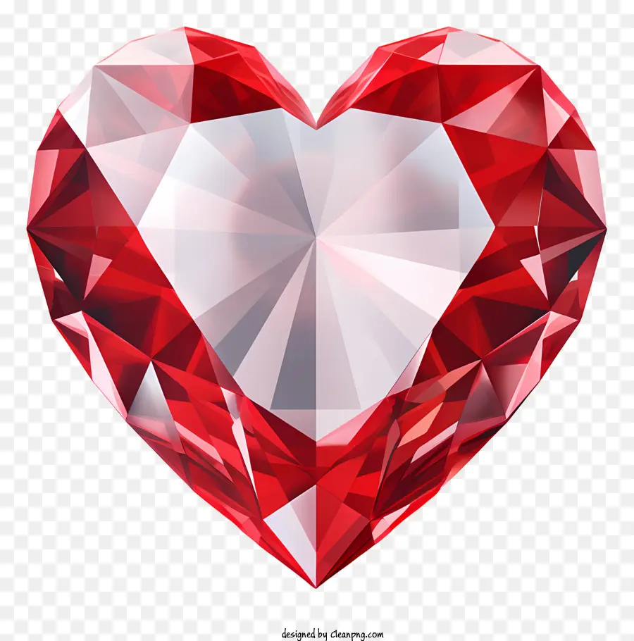 Crystal De Coeur Rouge，Symbole De L'amour PNG
