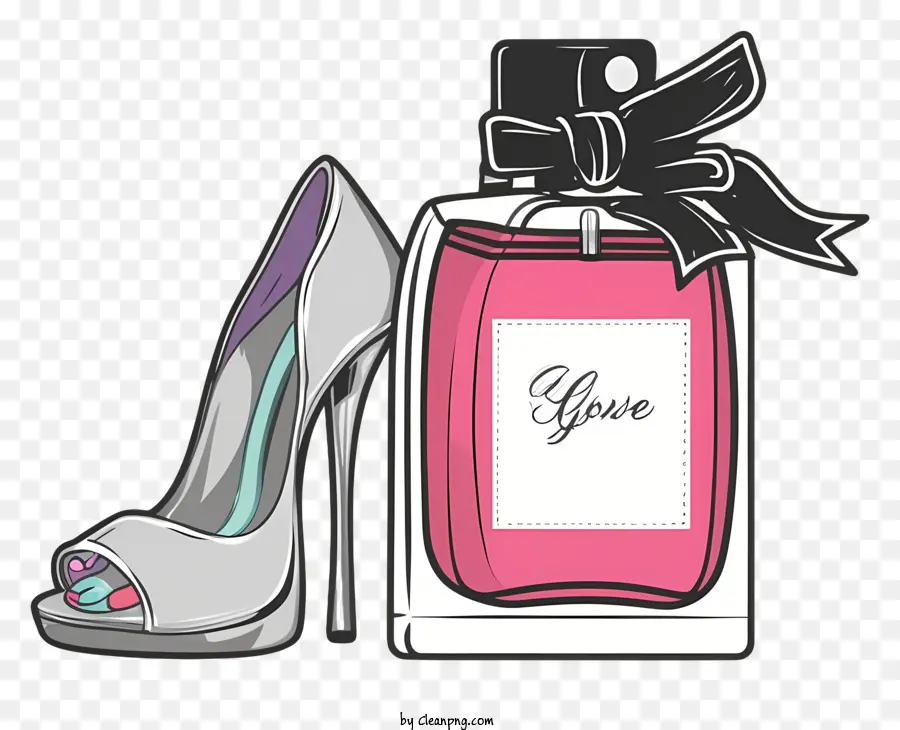 Chaussure Pour Femme，Parfum Et Talon Haut PNG