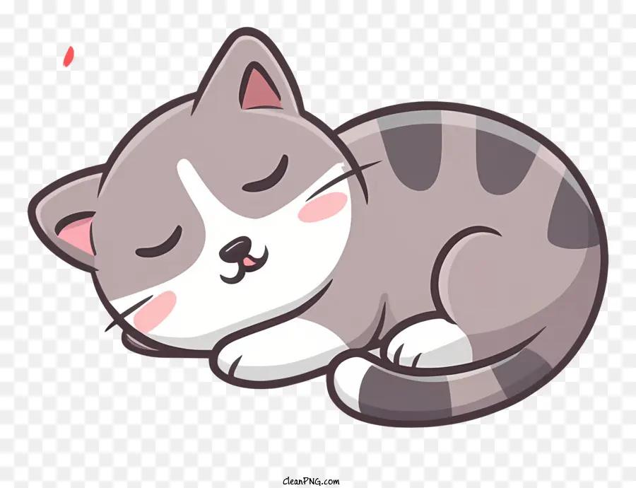 Chat De Dessin Animé，Chat Endormi PNG