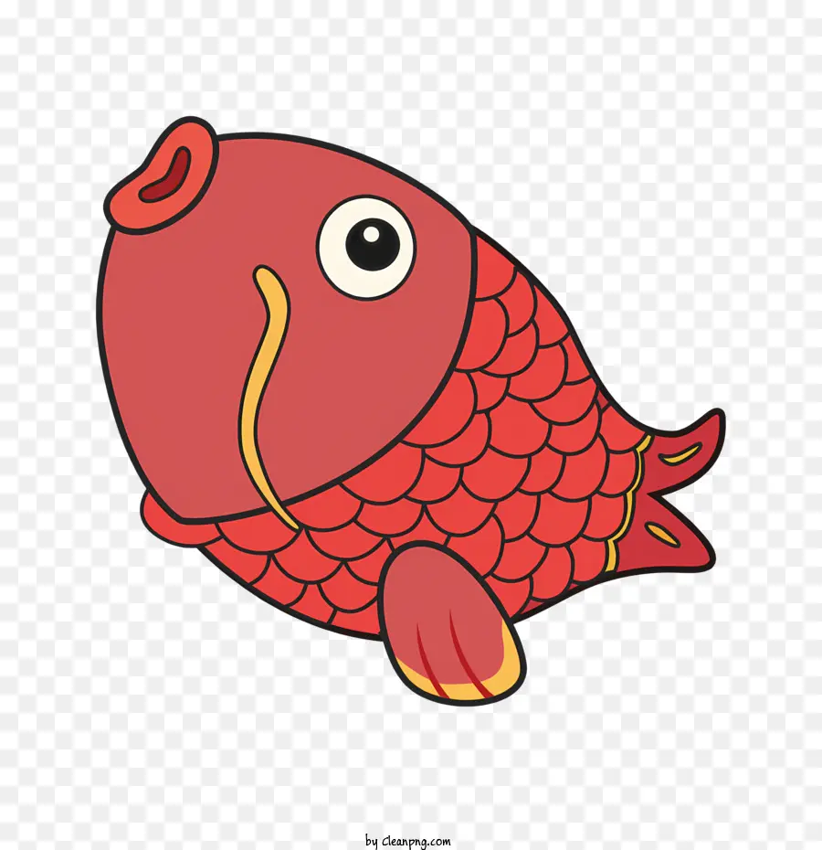 Poisson Rouge，La Bouche Ouverte PNG