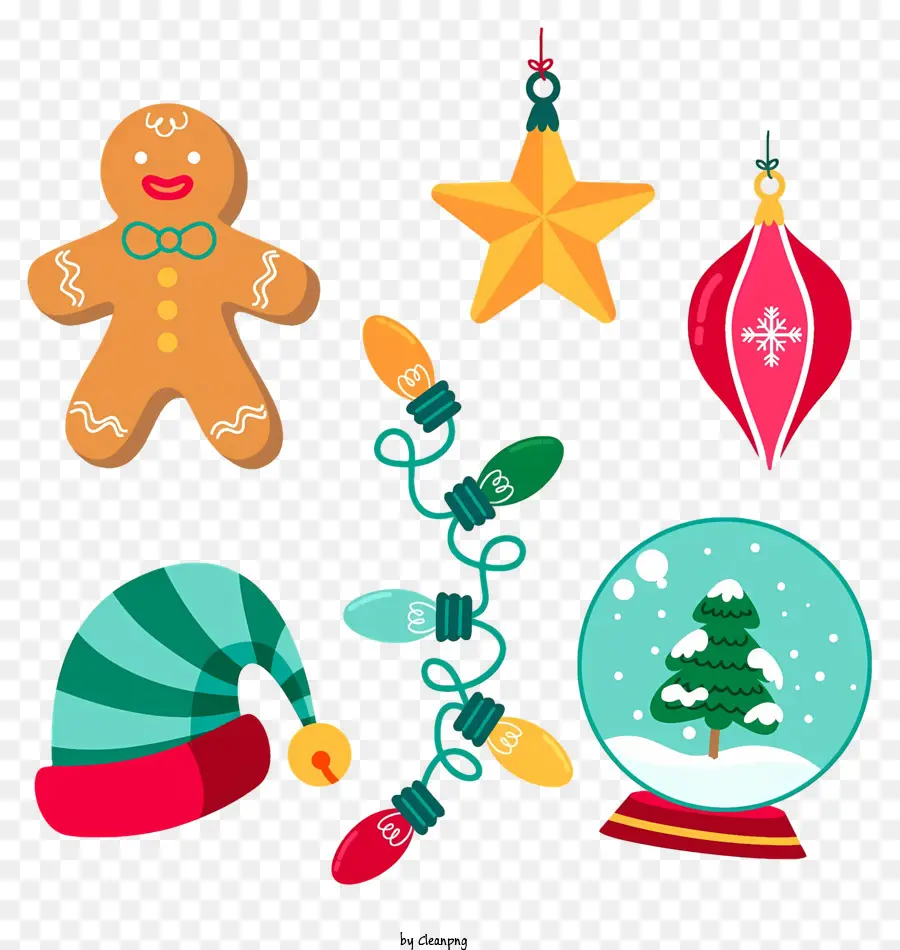 Décorations De Noël，Pain D'épice PNG