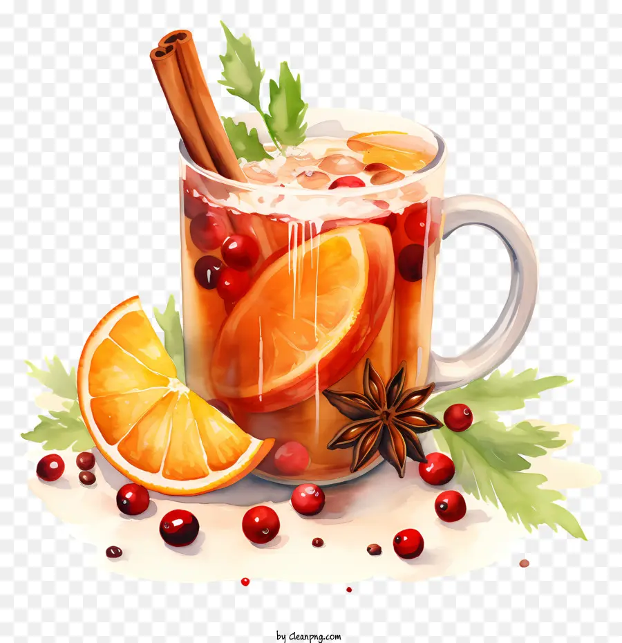 Cidre Chaud，Verre De Vin Chaud PNG