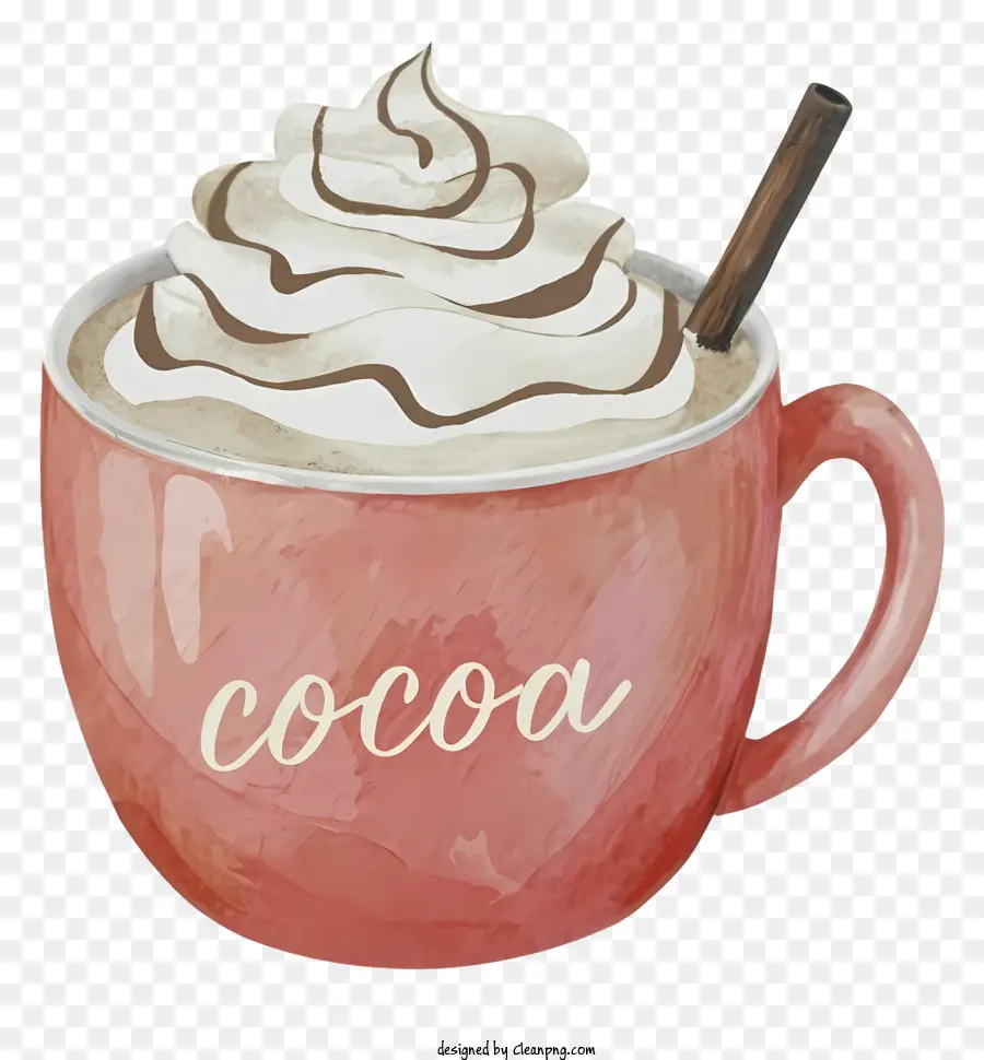 Peinture à L'aquarelle，Chocolat Chaud PNG