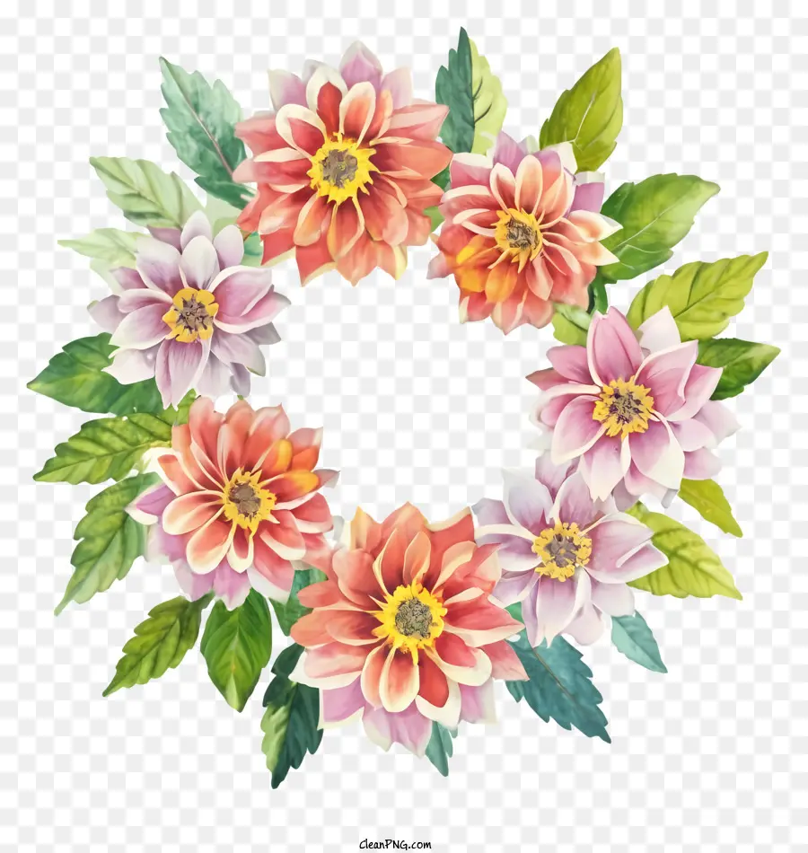 Couronne Florale，Fleurs PNG