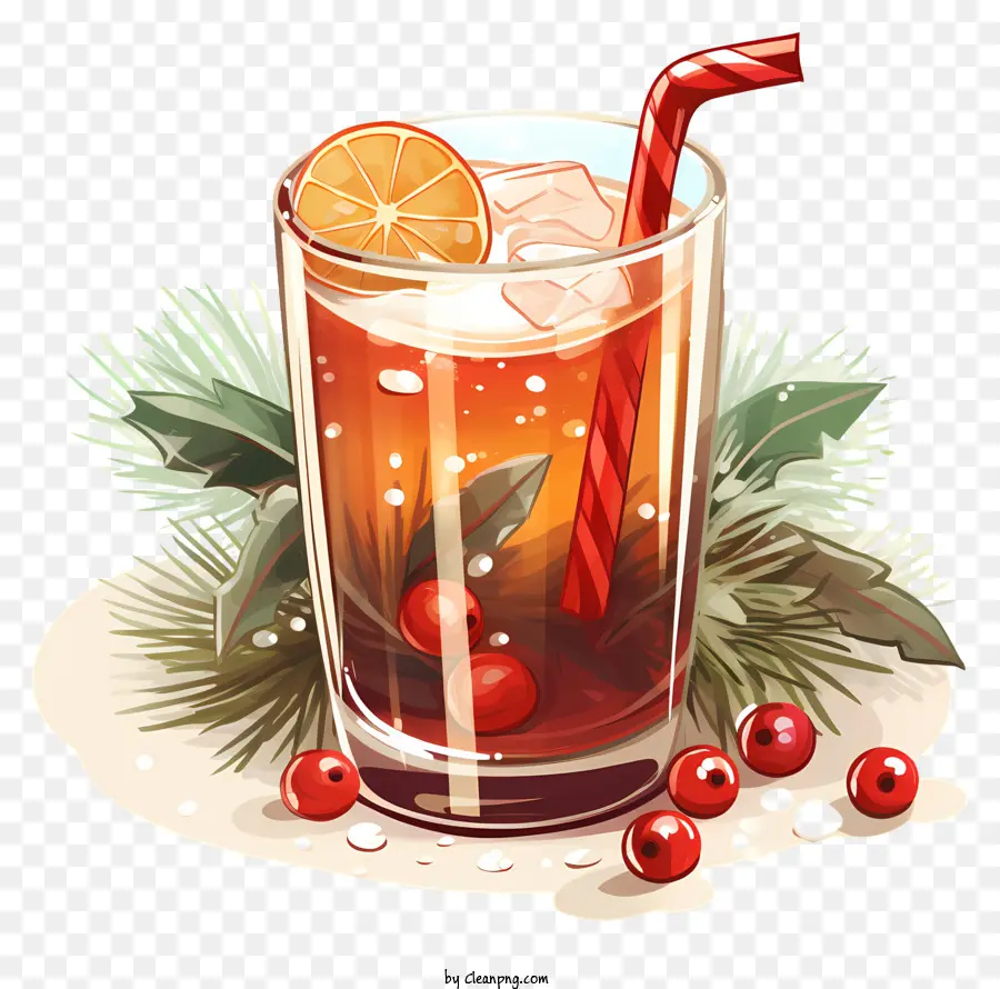 Soda Aux Canneberges，Verre De Vin Chaud PNG