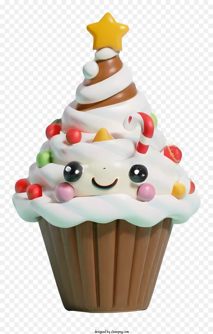 Cupcake，Cupcake D'arbre De Noël PNG