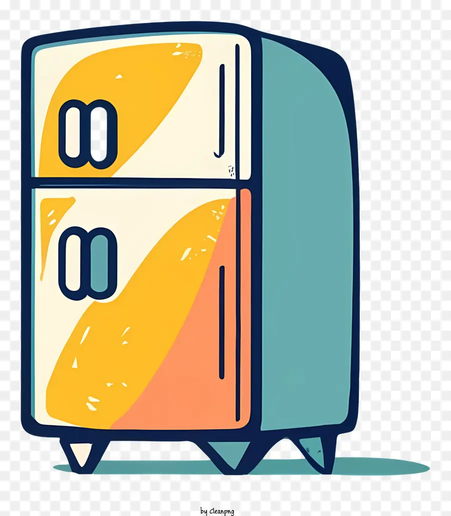 Réfrigérateur à L'ancienne，Réfrigérateur Robuste PNG