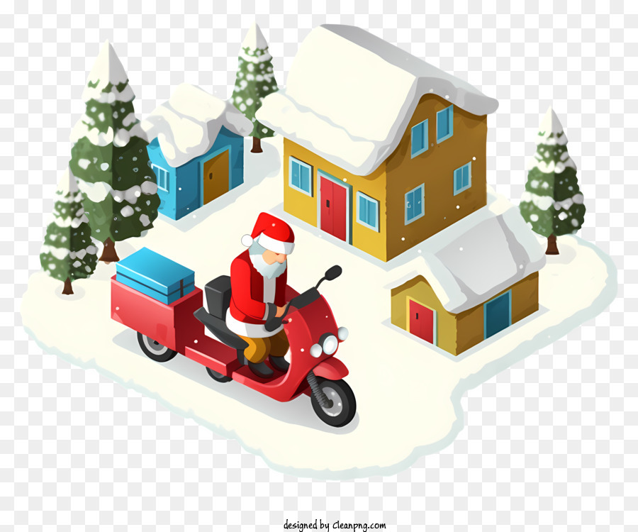 Le Père Noël, Moto, Rouge PNG Le Père Noël, Moto, Rouge transparentes