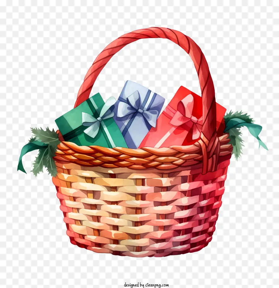 Panier De Noël，Panier Cadeau PNG