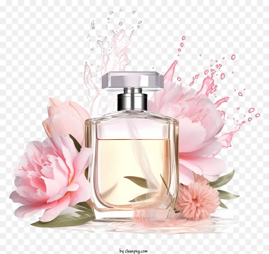 Parfum Rose，Flacon De Parfum PNG