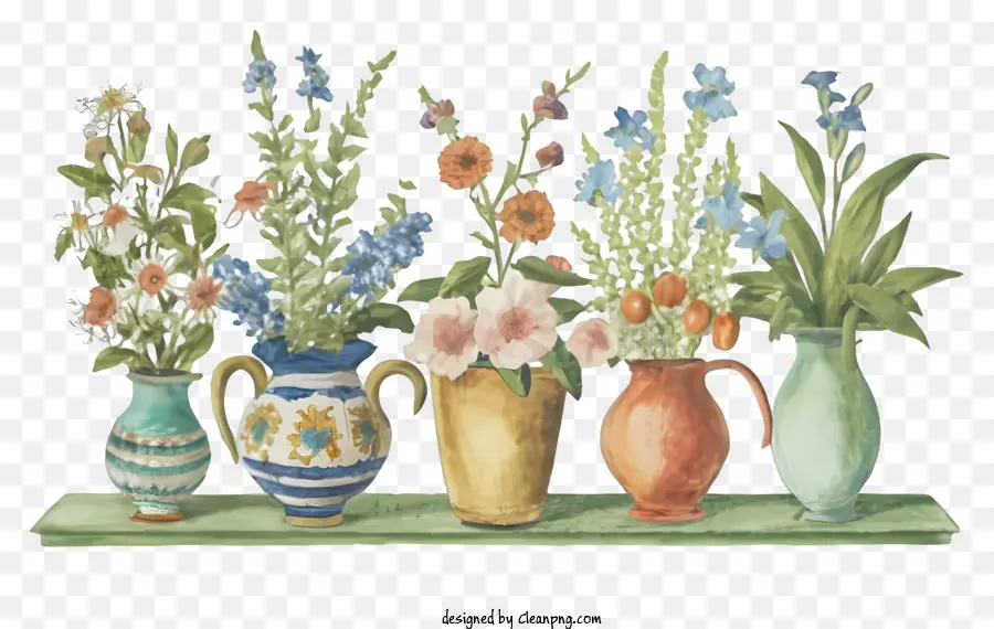 Fleurs，Vases PNG