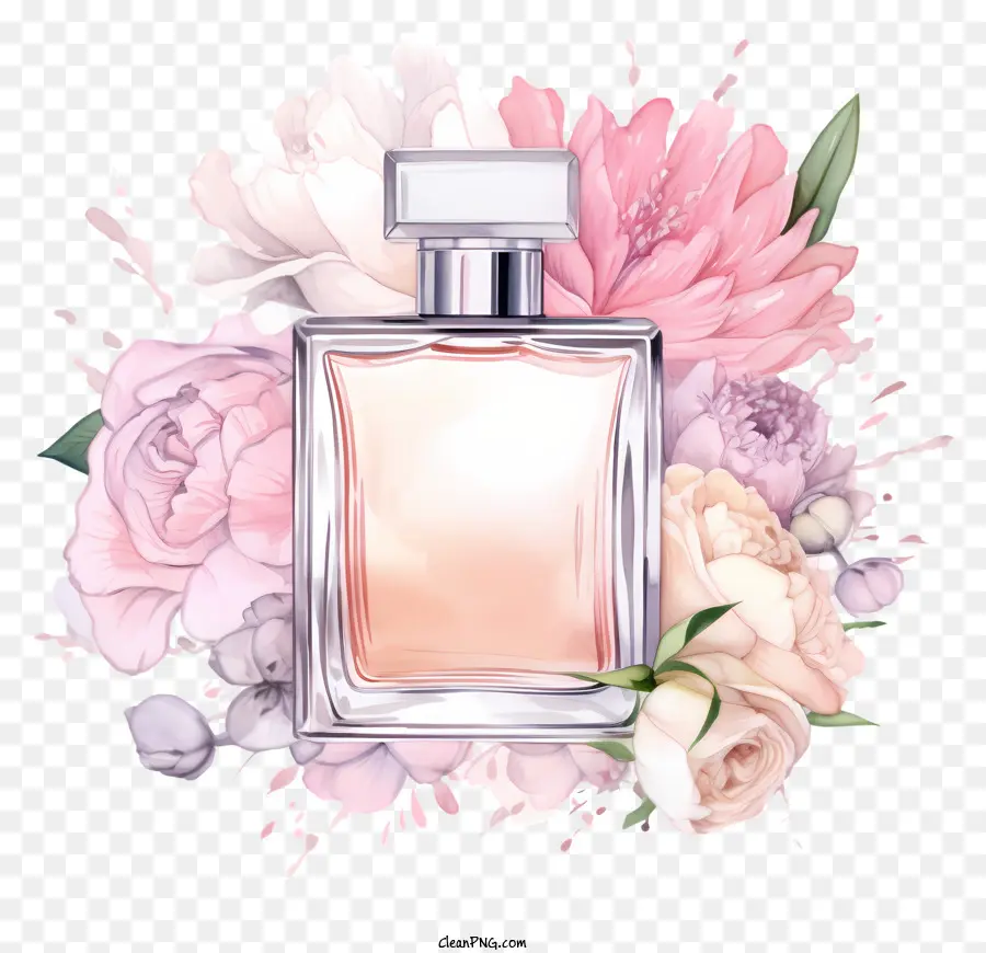 Vintage Parfum，Rose Bouteille PNG