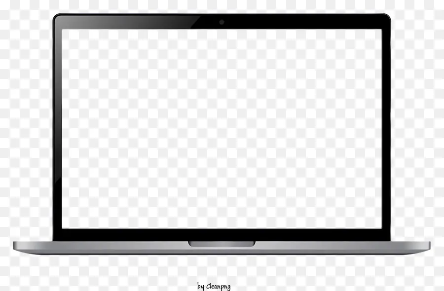 Écran D'ordinateur Portable Noir，Zone D'affichage Blanc PNG